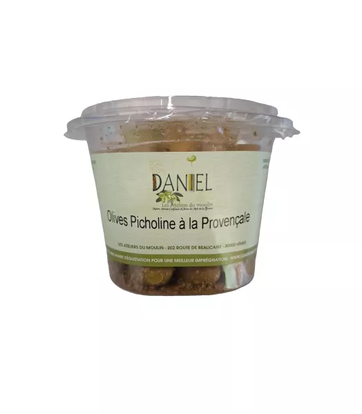 Olives vertes Picholine du Gard provençale 250gr